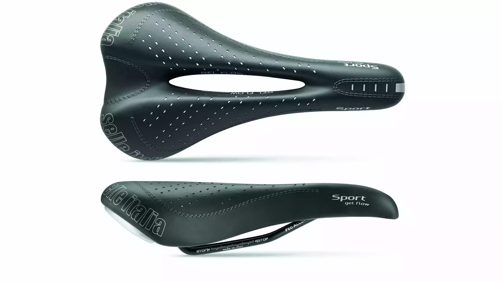 SELLE ITALIA Sport Gel Flow - Zwart 3 SELLE ITALIA Sport Gel Flow - Zwart - Afbeelding 3