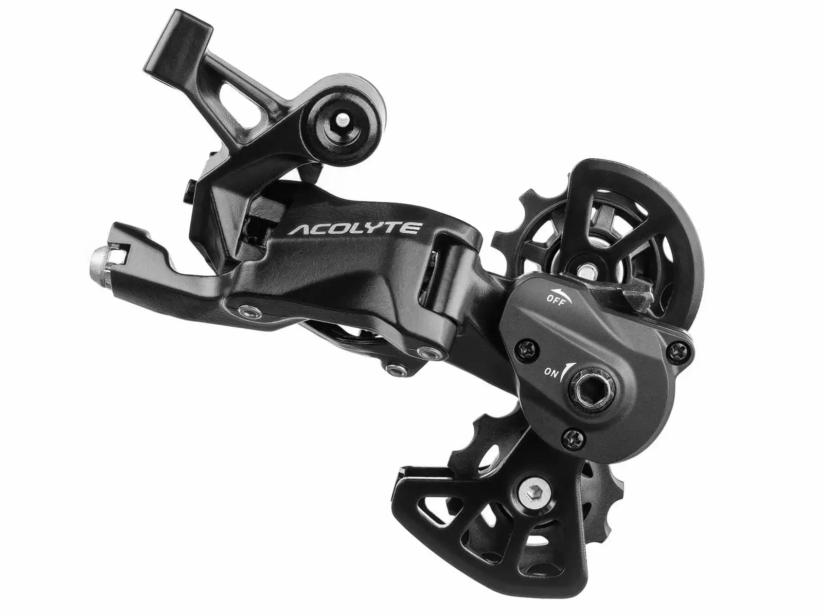 MICROSHIFT Acolyte Achterderailleur Korte Kooi 1x8 Speed - Zwart 1 MICROSHIFT Acolyte Achterderailleur Korte Kooi 1x8 Speed - Zwart
