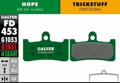 GALFER Pro Remblokken Voor Hope / Trickstuff - Groen