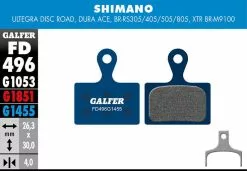 GALFER Weg Remblokken Voor Shimano Ultegra - Blauw