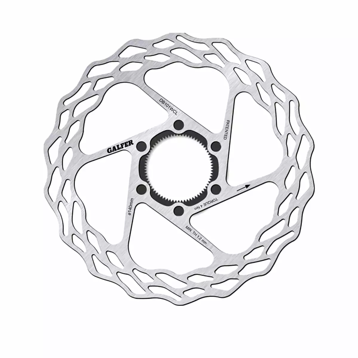 GALFER Wave Centrelock Remschijf Voor Vaste Weggebruiker 1 GALFER Wave Centrelock Remschijf Voor Vaste Weggebruiker