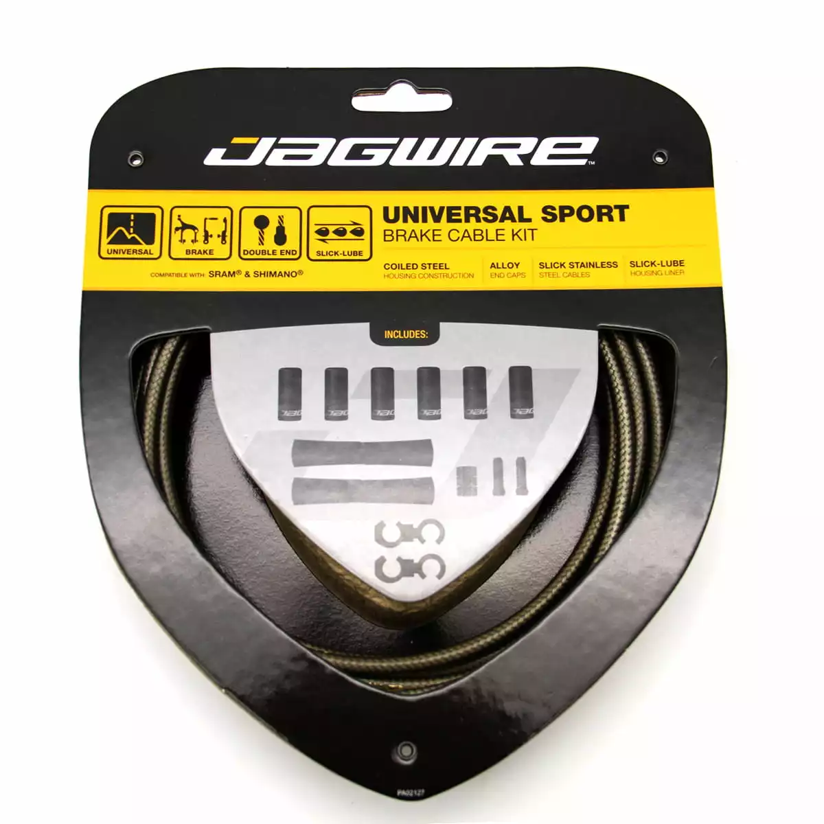 JAGWIRE Remkabelset Universal Sport - Carbon/zilver 1 JAGWIRE Remkabelset Universal Sport - Carbon/zilver