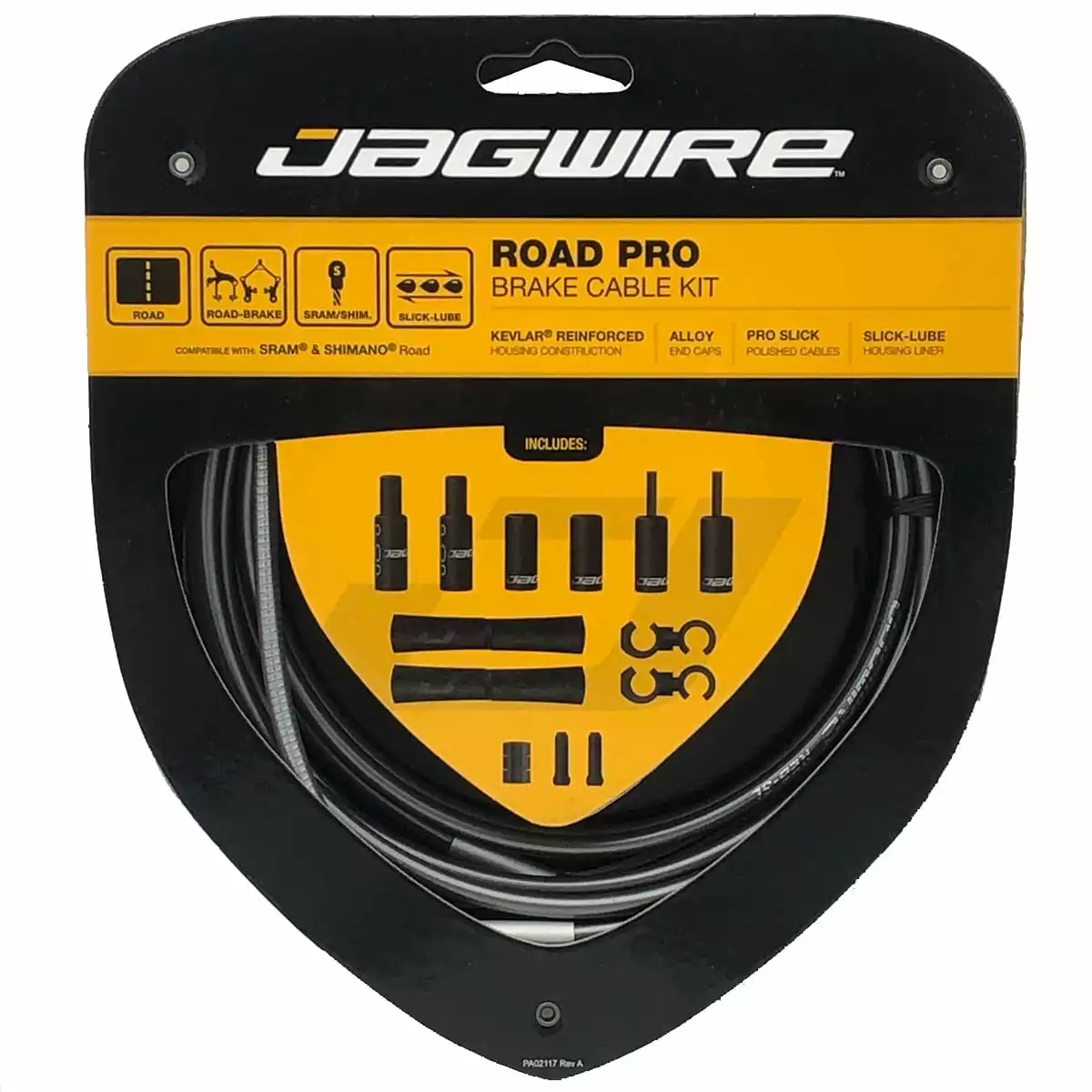 JAGWIRE Remkabelset Road Pro Brake - Grijs 1 JAGWIRE Remkabelset Road Pro Brake - Grijs